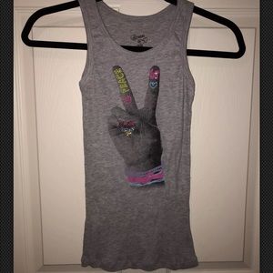 Flowers By Zoe Tank Top wife beater Peace Sign